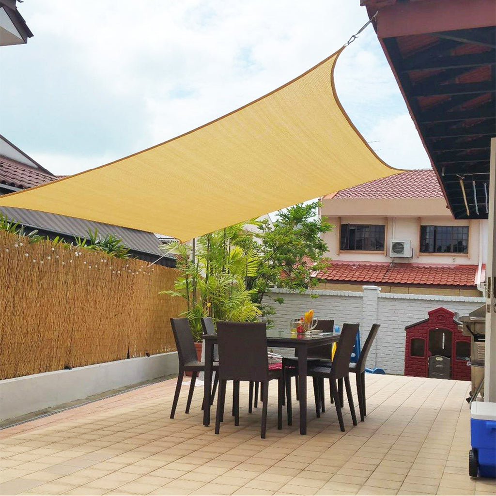 UV-Resistant Shade Sail with Fixing Kit, Waterproof Canopy