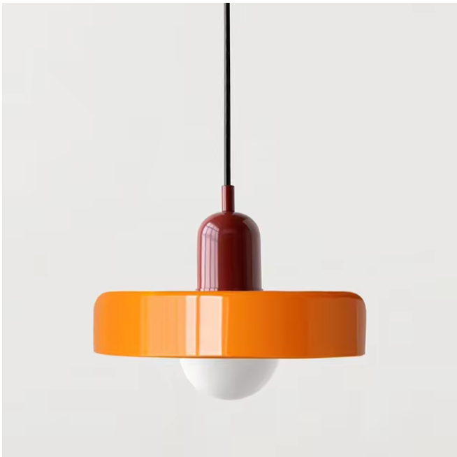 Two-Tone Glass Pendant Light, Bauhaus Style, 12 Colourways