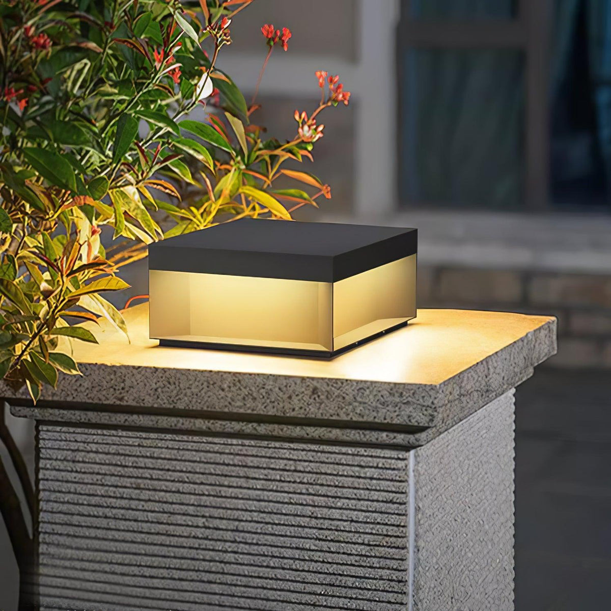 Outdoor Bollard Light IP65, Black Aluminium with Acrylic Diffuser