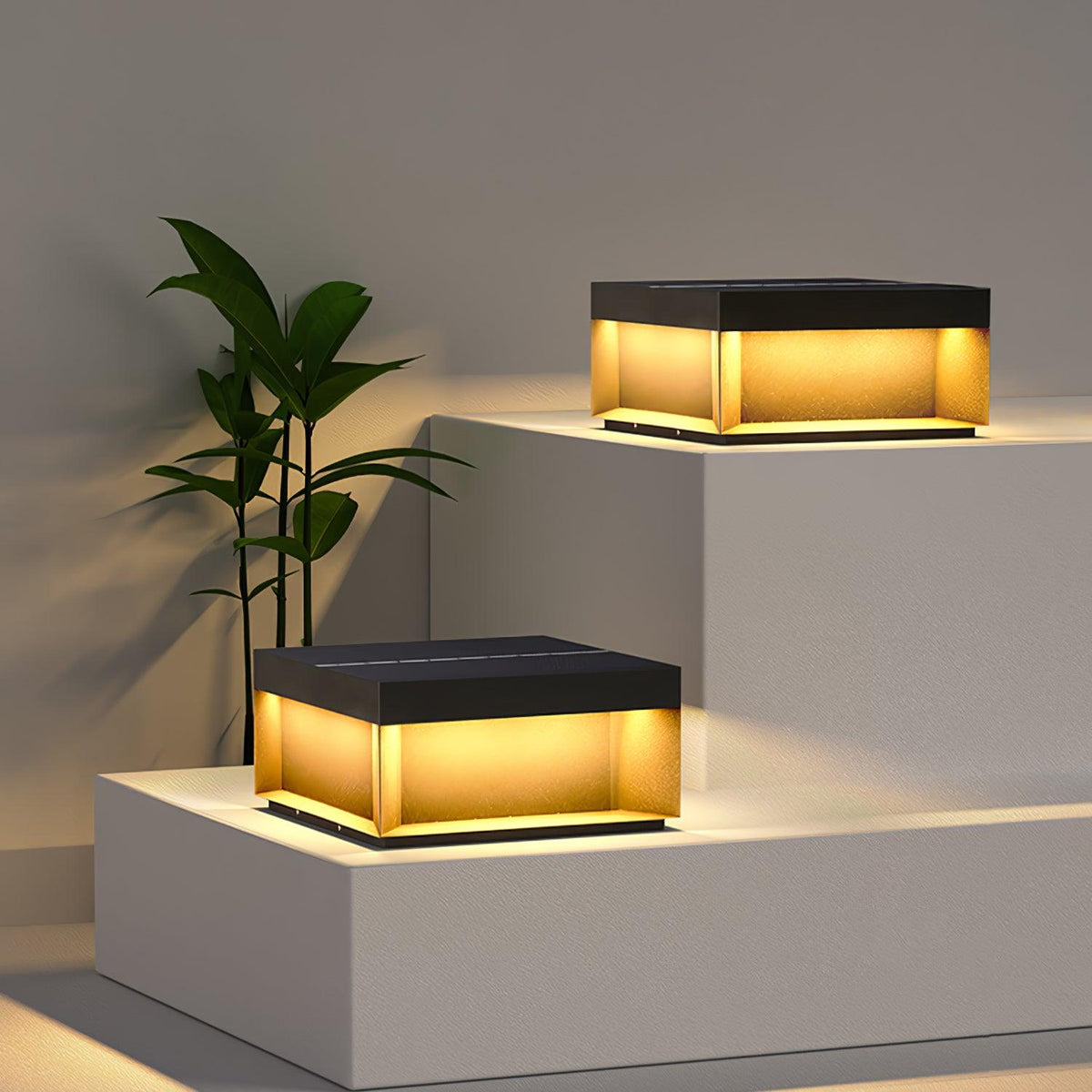 Outdoor Bollard Light IP65, Black Aluminium with Acrylic Diffuser