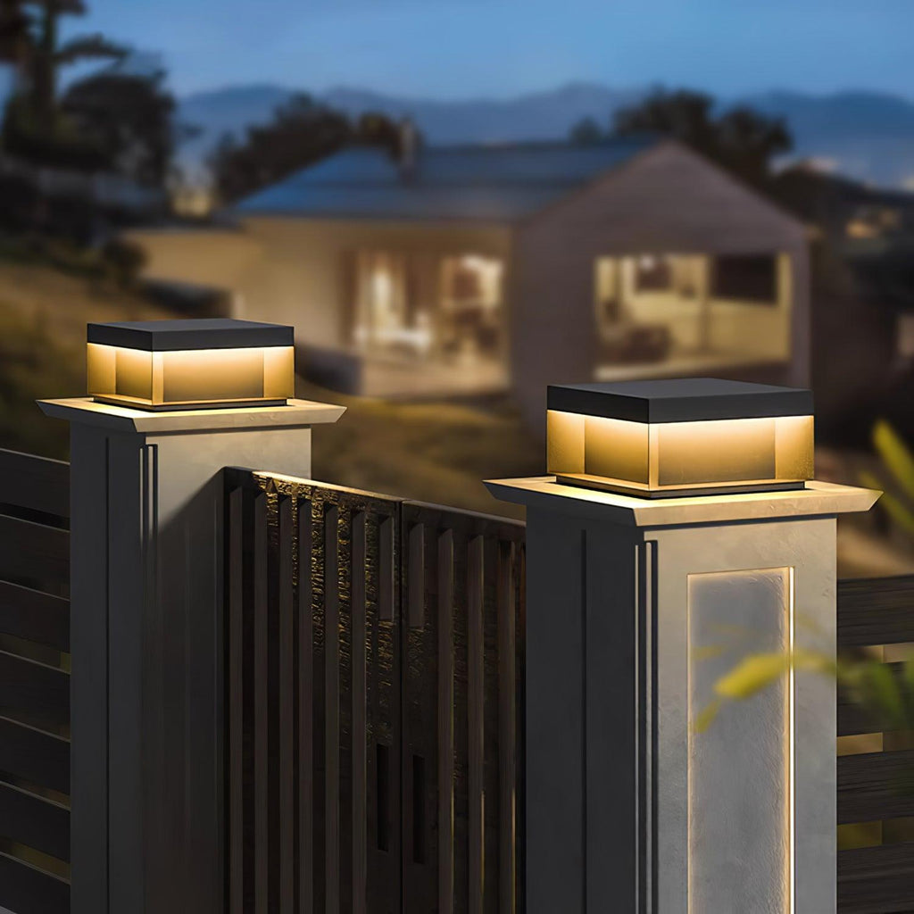 Outdoor Bollard Light IP65, Black Aluminium with Acrylic Diffuser