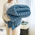Soft Flannel Throw for Sofa and Bed, Three Sizes