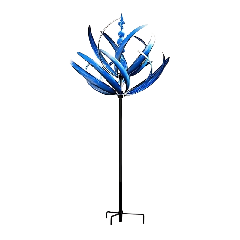 Rotating Metal Wind Spinner with Reflective Finish