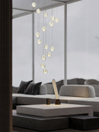 Crystal Globe Cluster Chandelier, Chrome, 1 to 50 Lights