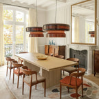 Retro Glass and Metal LED Pendant, Adjustable 150cm Cord