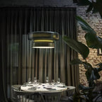Retro Glass and Metal LED Pendant, Adjustable 150cm Cord