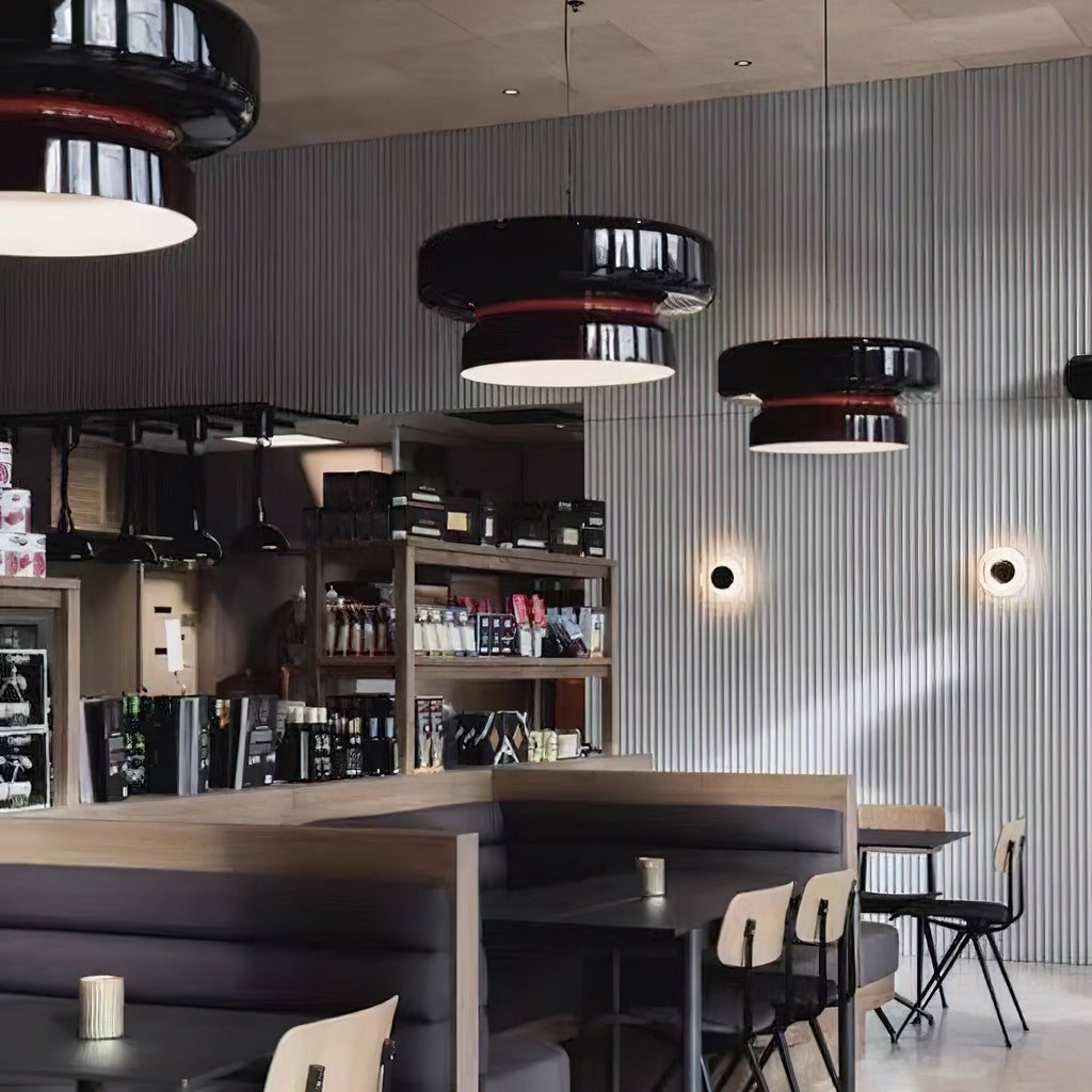 Retro Glass and Metal LED Pendant, Adjustable 150cm Cord