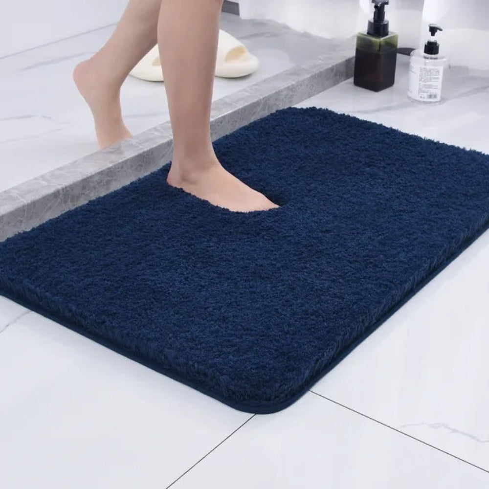 Plush Microfibre Bath Mat, Anti-Slip and Quick-Drying