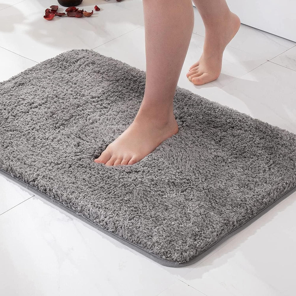 Plush Microfibre Bath Mat, Anti-Slip and Quick-Drying