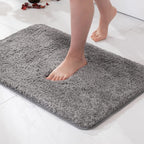 Plush Microfibre Bath Mat, Anti-Slip and Quick-Drying