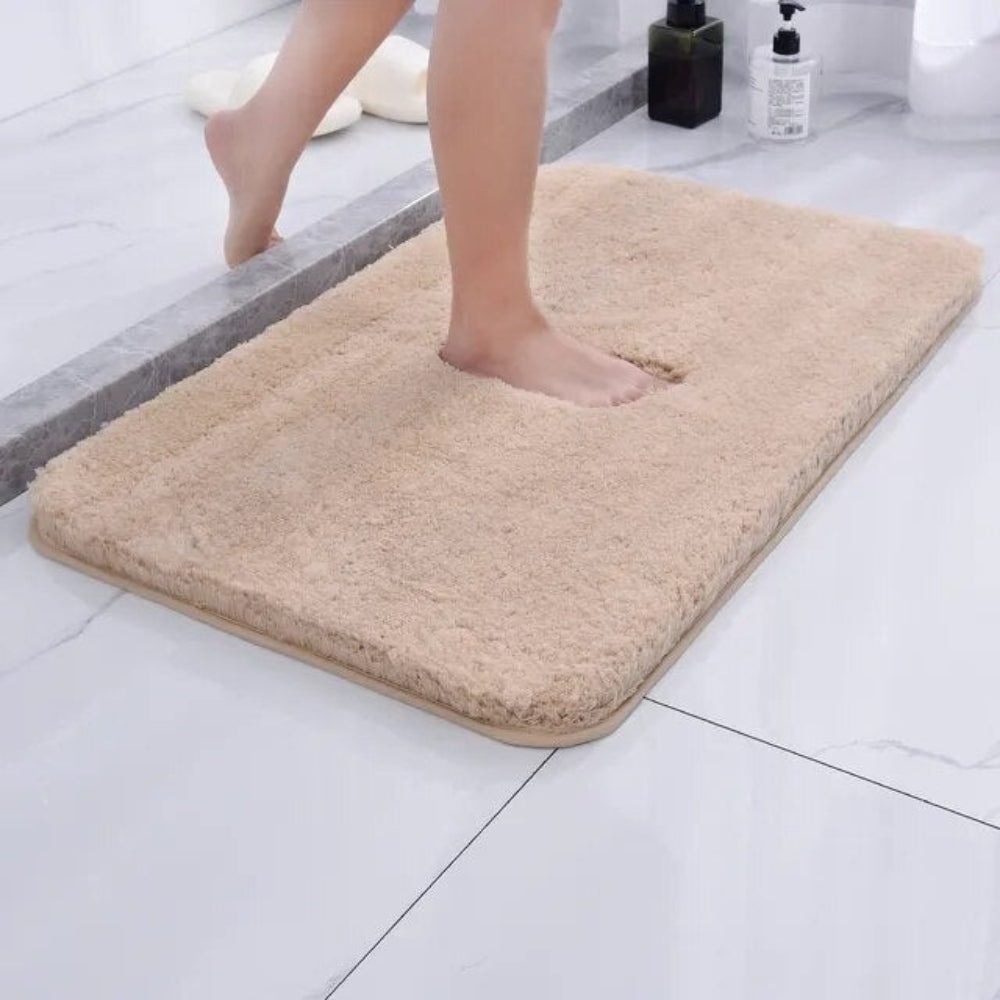 Plush Microfibre Bath Mat, Anti-Slip and Quick-Drying