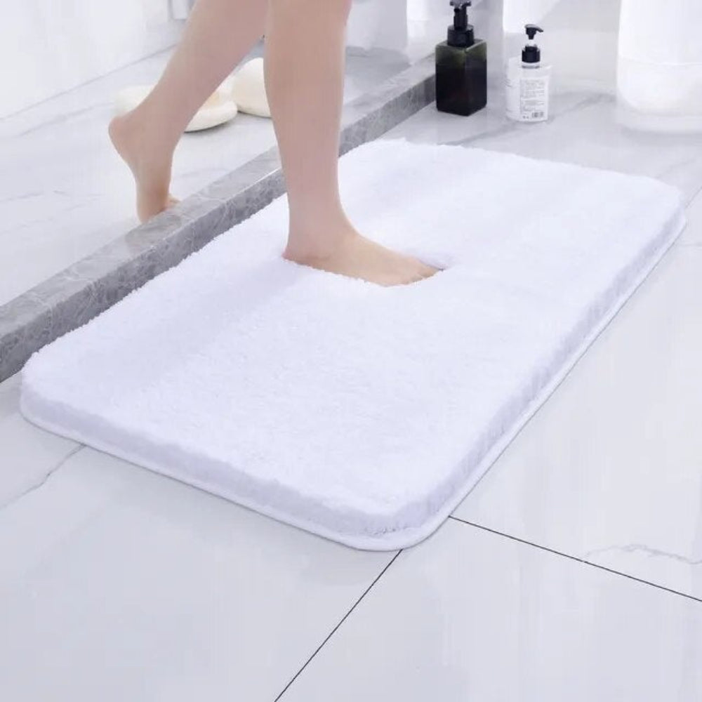 Plush Microfibre Bath Mat, Anti-Slip and Quick-Drying