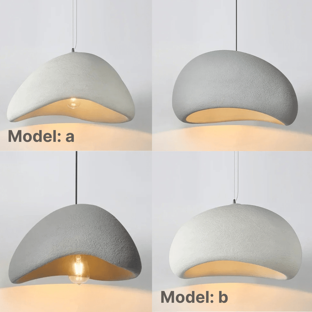 Dimmable Minimalist Pendant Light, 30-50cm, White or Grey