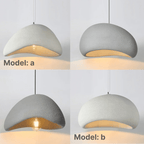 Dimmable Minimalist Pendant Light, 30-50cm, White or Grey