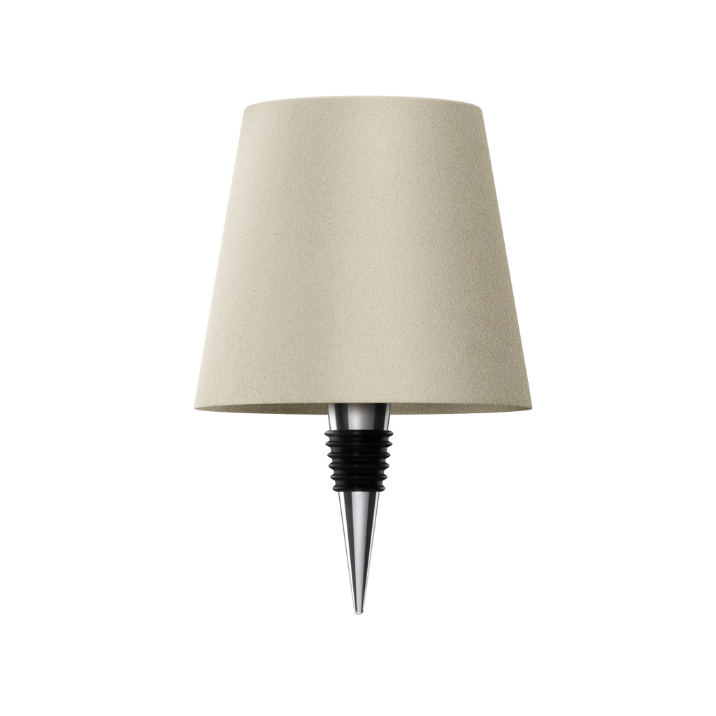 Cordless Bottle Lamp with Fabric Shade, 3000K, USB-C Rechargeable