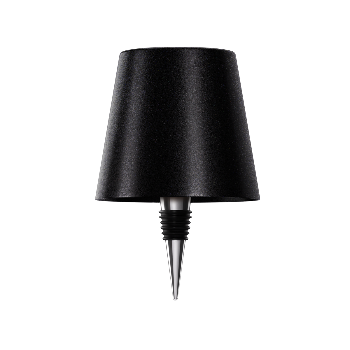 Cordless Bottle Lamp with Fabric Shade, 3000K, USB-C Rechargeable