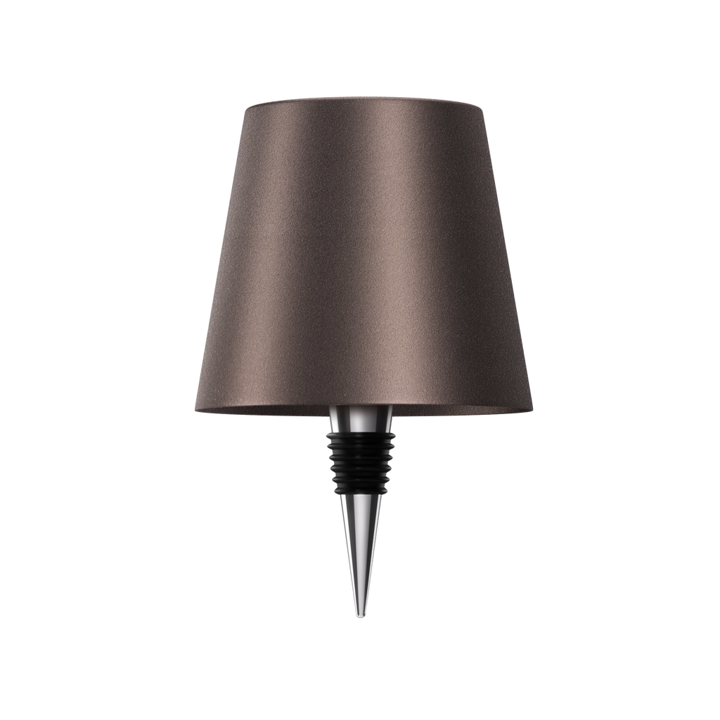 Cordless Bottle Lamp with Fabric Shade, 3000K, USB-C Rechargeable