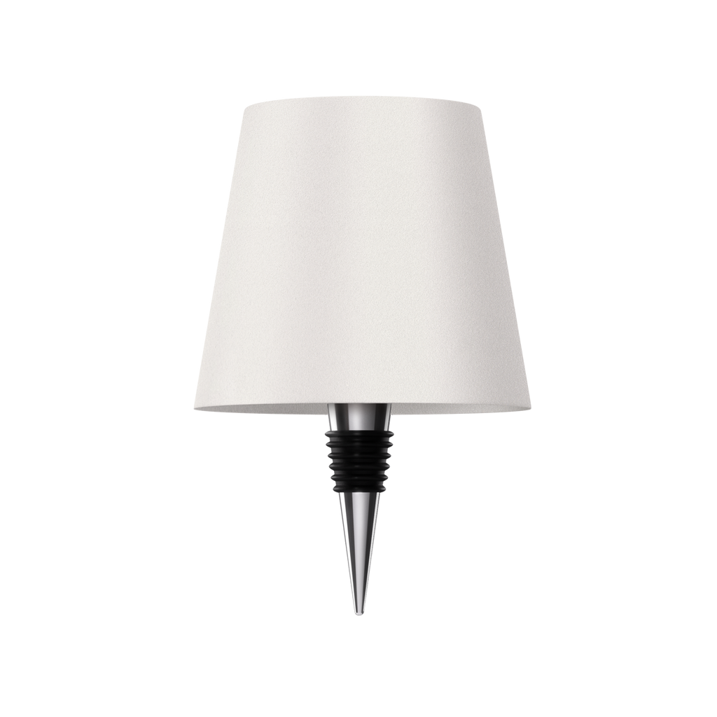 Cordless Bottle Lamp with Fabric Shade, 3000K, USB-C Rechargeable