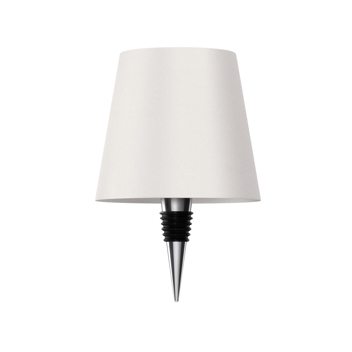 Cordless Bottle Lamp with Fabric Shade, 3000K, USB-C Rechargeable