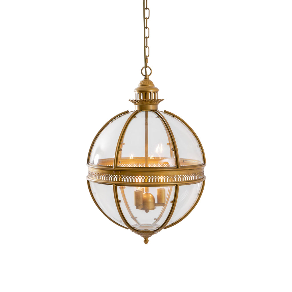 Baroque 3-Light Pendant Chandelier with Glass Shades