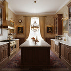 Baroque 3-Light Pendant Chandelier with Glass Shades