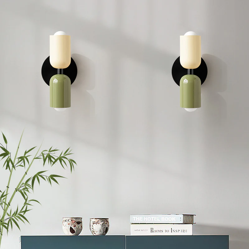 Two-Tone Vertical Wall Light, Up and Down Glow, Bulbs Included