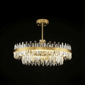 Gold Crystal LED Chandelier, Round or Oval, 60-100cm
