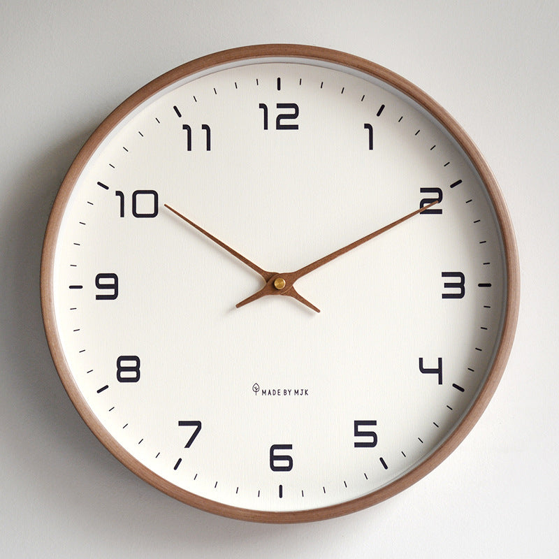Wooden Wall Clock with Silent Quartz Movement, 25 or 30cm