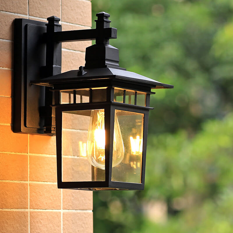 Cast Aluminium Outdoor Wall Light, IP23, E27, 29cm