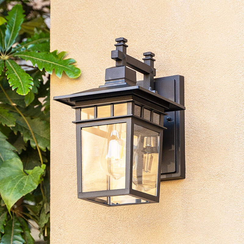 Cast Aluminium Outdoor Wall Light, IP23, E27, 29cm