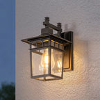 Cast Aluminium Outdoor Wall Light, IP23, E27, 29cm