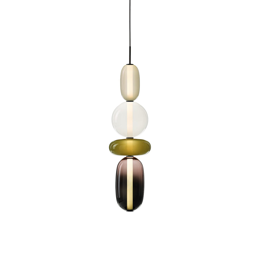 Hand-Blown Glass Pendant Light with Integrated LED, 880 lm