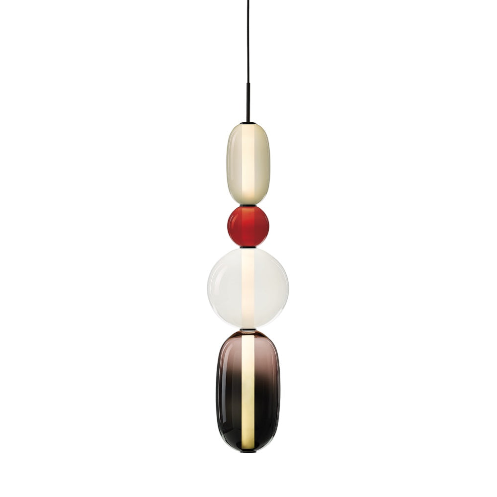Hand-Blown Glass Pendant Light with Integrated LED, 880 lm