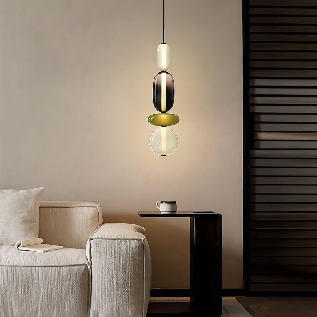 Hand-Blown Glass Pendant Light with Integrated LED, 880 lm