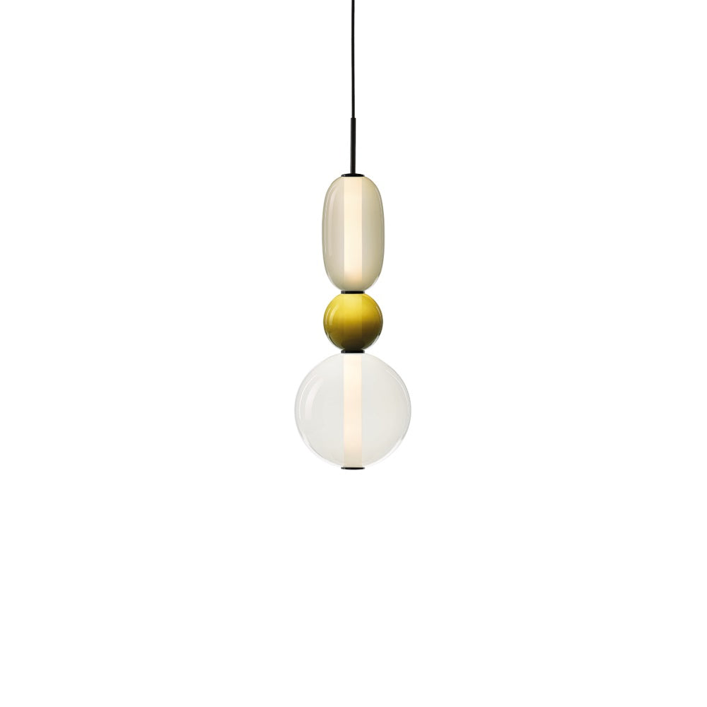 Hand-Blown Glass Pendant Light with Integrated LED, 880 lm