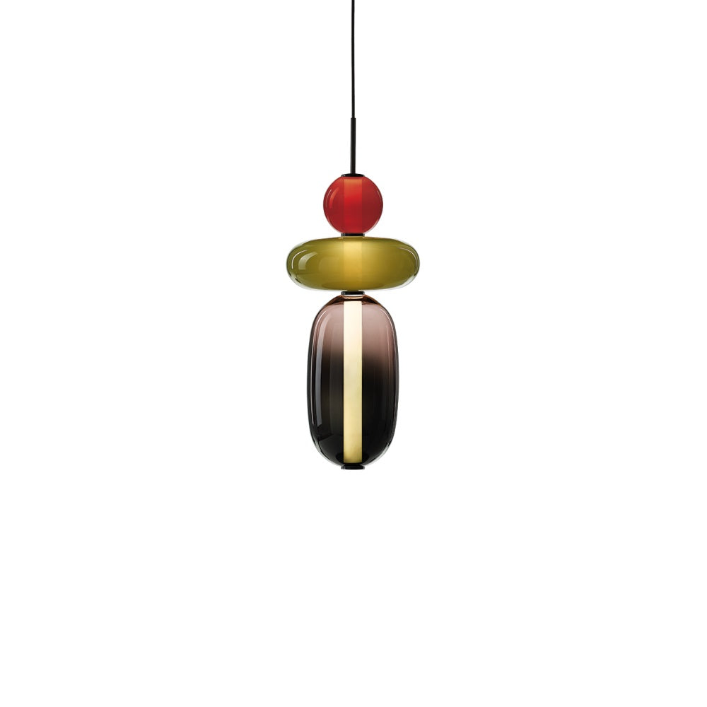 Hand-Blown Glass Pendant Light with Integrated LED, 880 lm