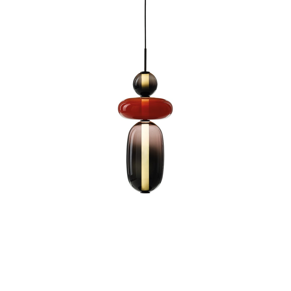 Hand-Blown Glass Pendant Light with Integrated LED, 880 lm