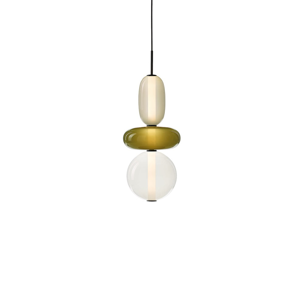 Hand-Blown Glass Pendant Light with Integrated LED, 880 lm