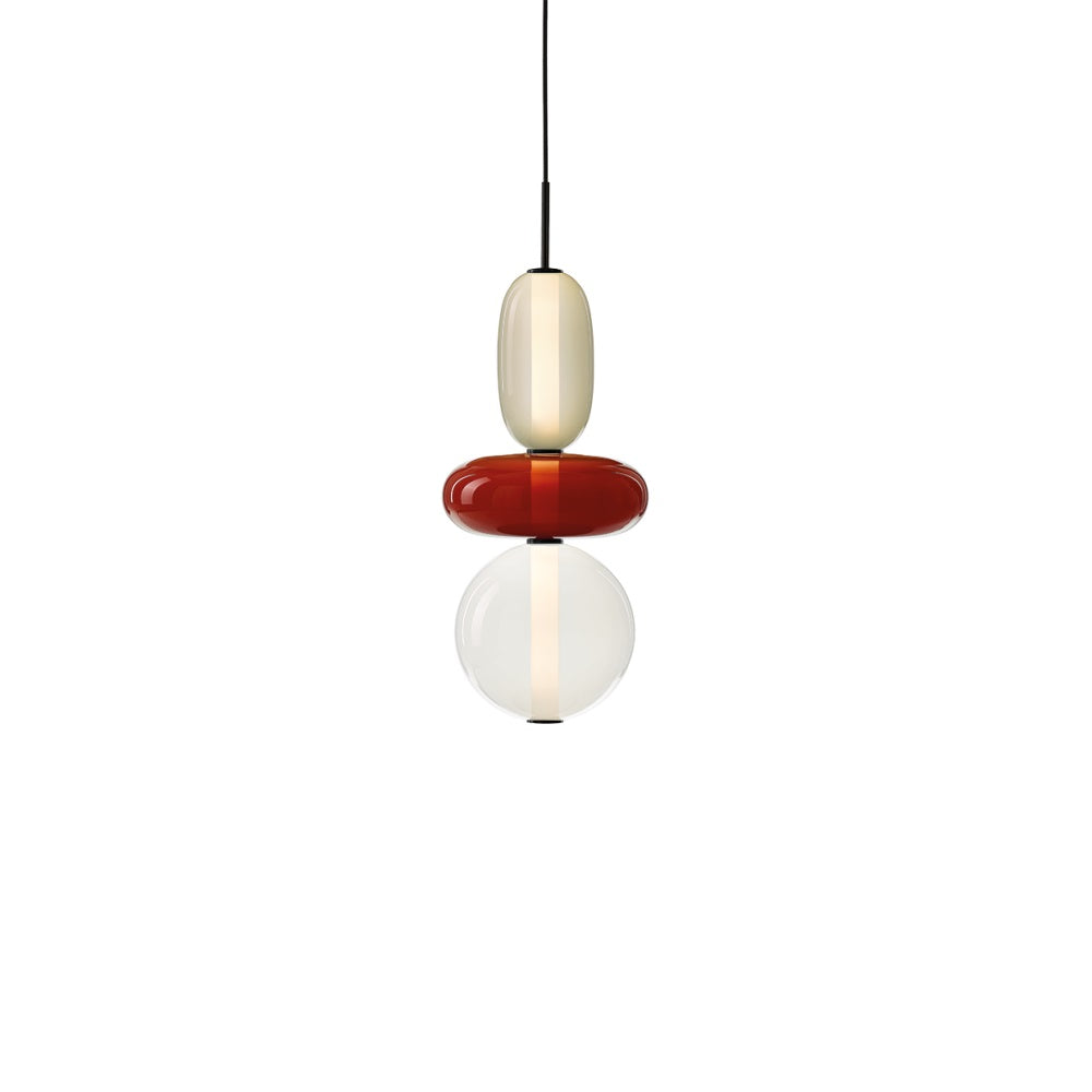 Hand-Blown Glass Pendant Light with Integrated LED, 880 lm