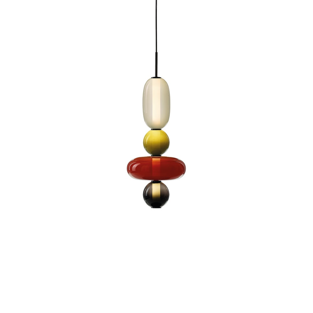 Hand-Blown Glass Pendant Light with Integrated LED, 880 lm