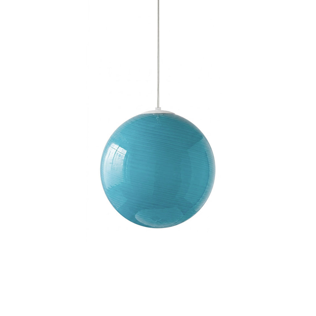 Twisted Hand-Blown Glass Pendant Light, Coloured Globe