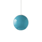 Twisted Hand-Blown Glass Pendant Light, Coloured Globe