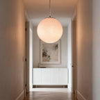 Twisted Hand-Blown Glass Pendant Light, Coloured Globe