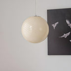 Twisted Hand-Blown Glass Pendant Light, Coloured Globe