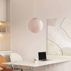 Twisted Hand-Blown Glass Pendant Light, Coloured Globe