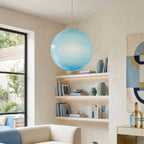 Twisted Hand-Blown Glass Pendant Light, Coloured Globe