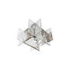 Ice-Effect Glass Ceiling Light, Dimmable, 30cm Diameter