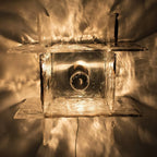 Ice-Effect Glass Ceiling Light, Dimmable, 30cm Diameter