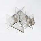 Ice-Effect Glass Ceiling Light, Dimmable, 30cm Diameter