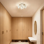 Ice-Effect Glass Ceiling Light, Dimmable, 30cm Diameter